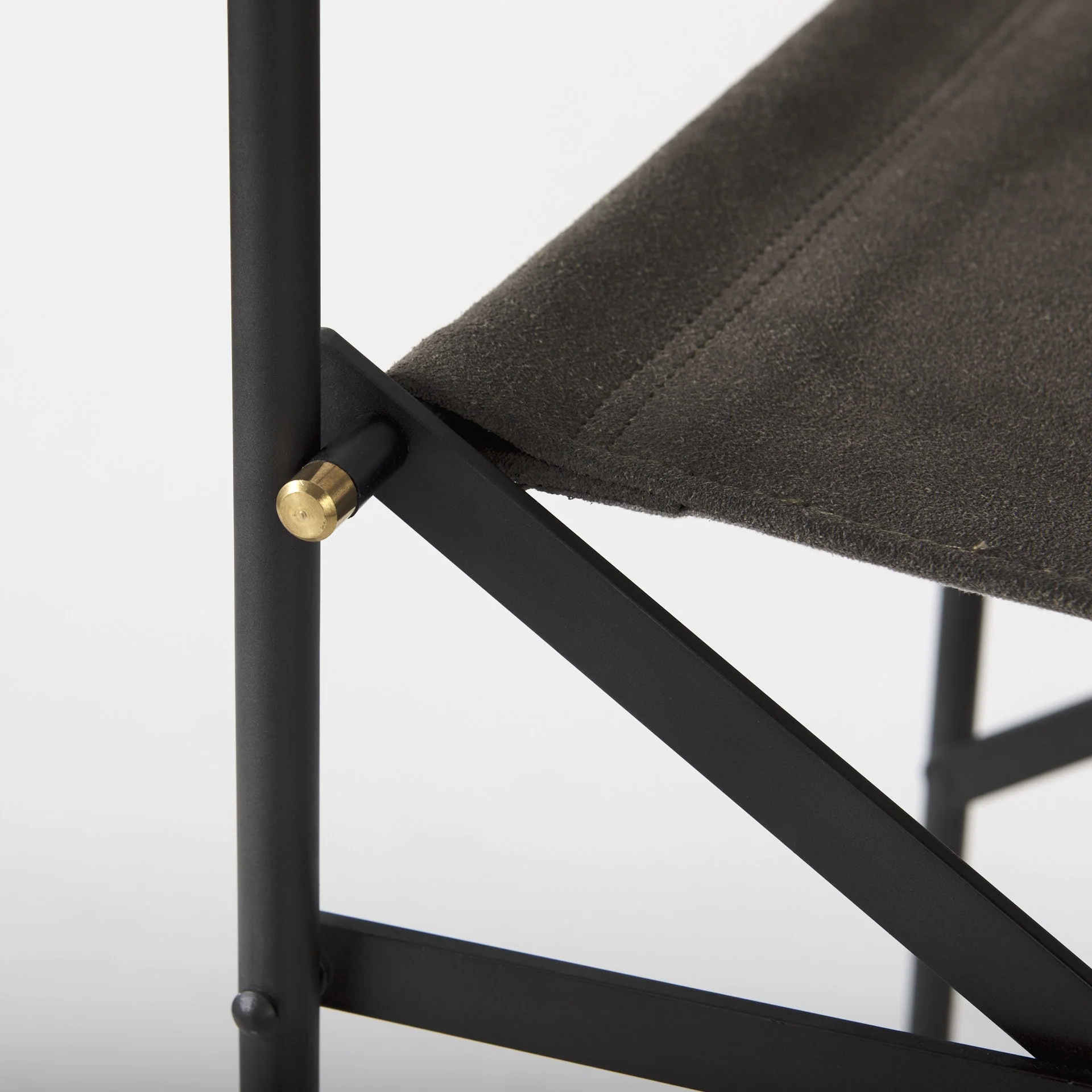 Black Leather Director'S Chair Counter Stool By Homeroots - Image 16