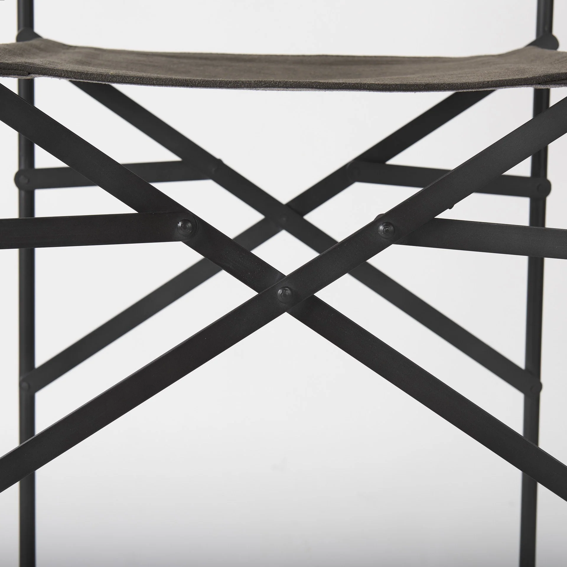 Black Leather Director'S Chair Counter Stool By Homeroots - Image 17