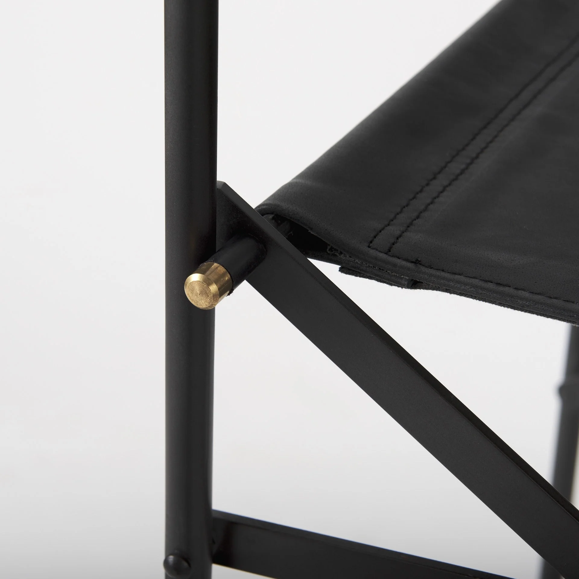 Black Leather Director'S Chair Counter Stool By Homeroots - Image 8