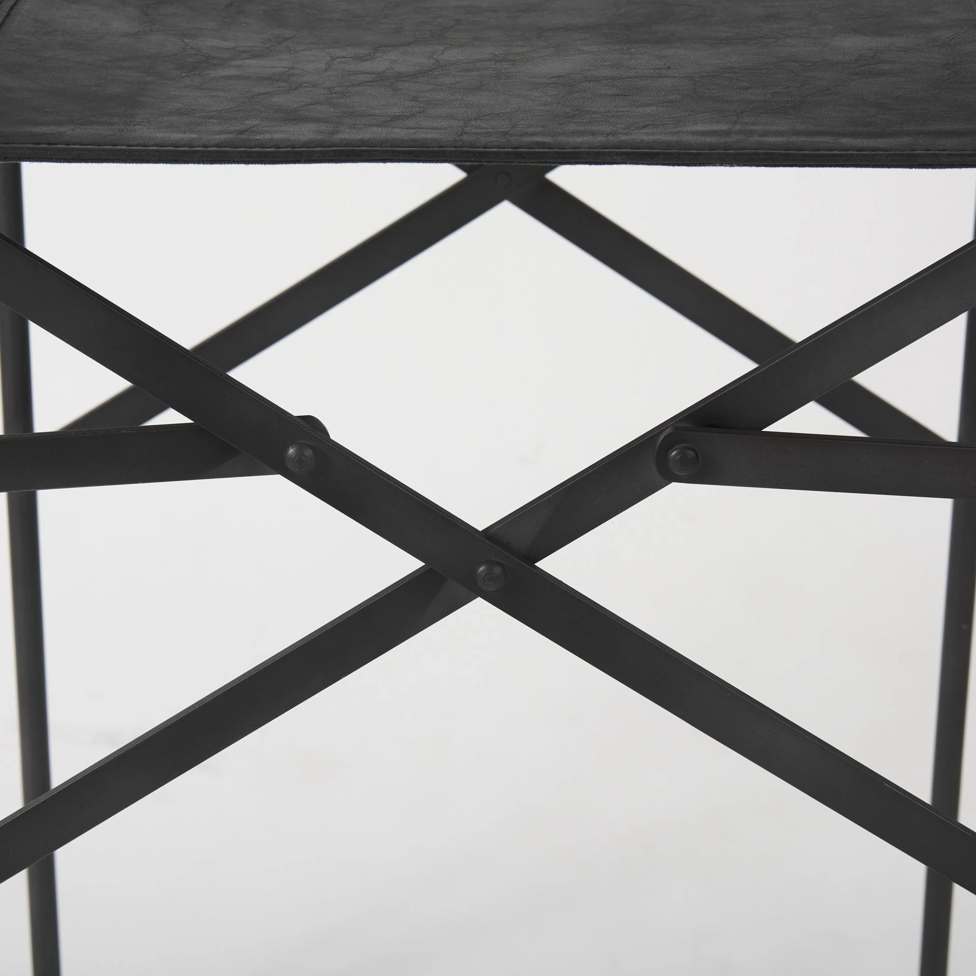 Black Leather Director'S Chair Counter Stool By Homeroots - Image 9
