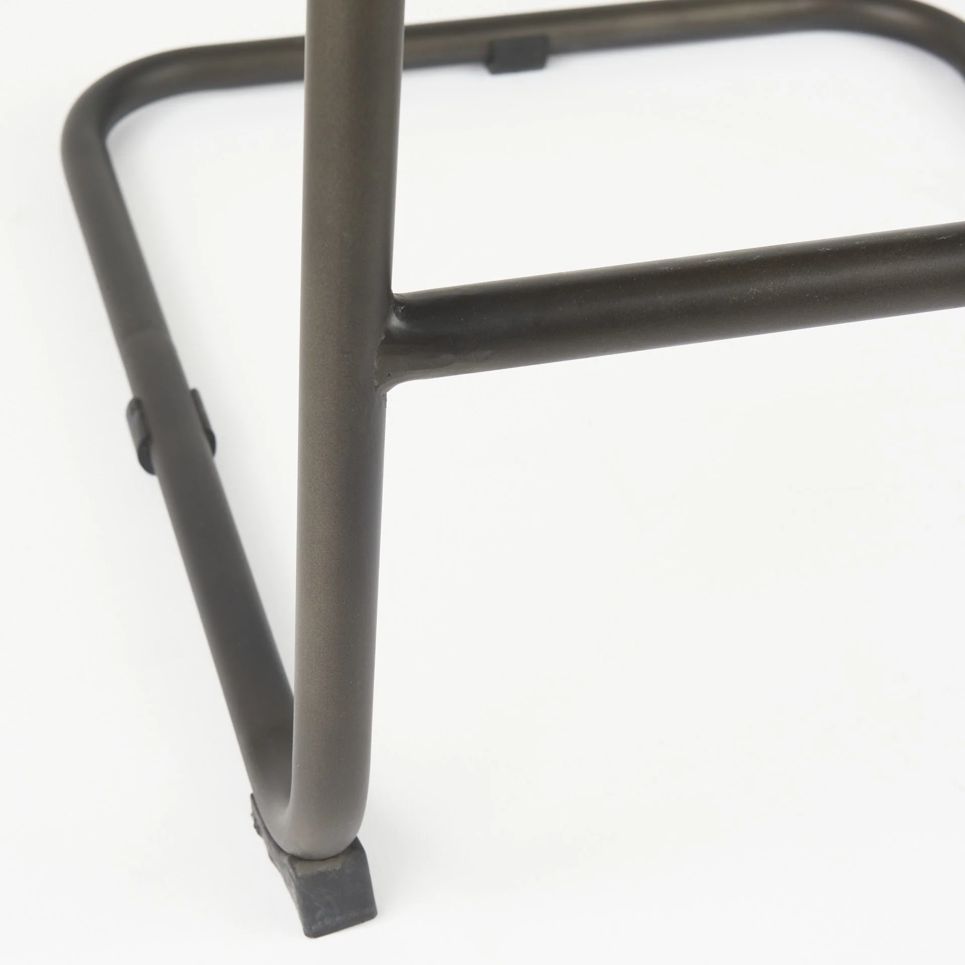 Black Leather Iron Framed Bar Stool By Homeroots - Image 9