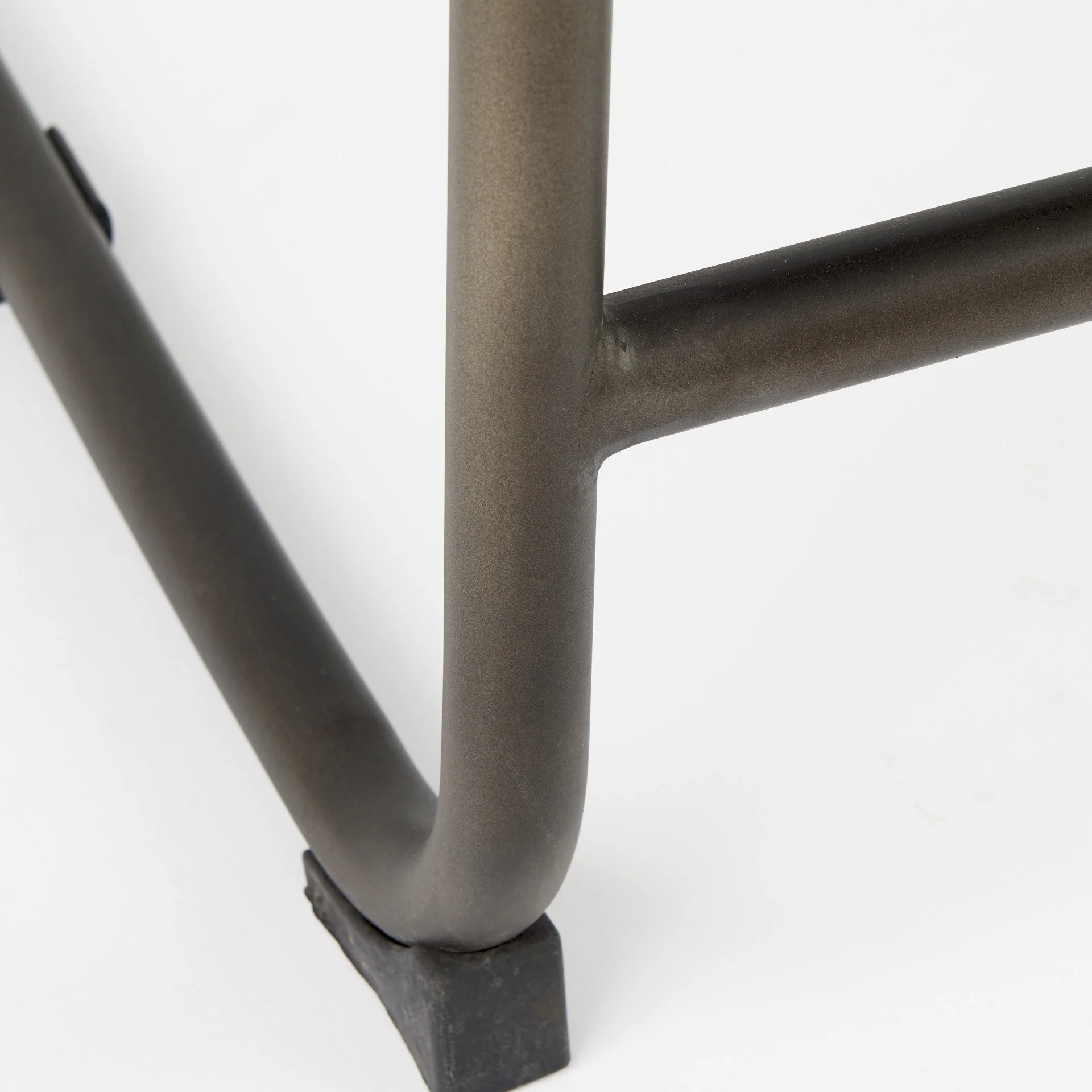 Black Leather Iron Framed Counter Stool By Homeroots - Image 9