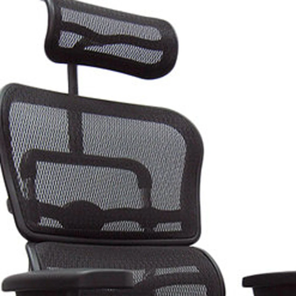 Black Leather / Mesh Chair By Homeroots - 372387 - Image 5
