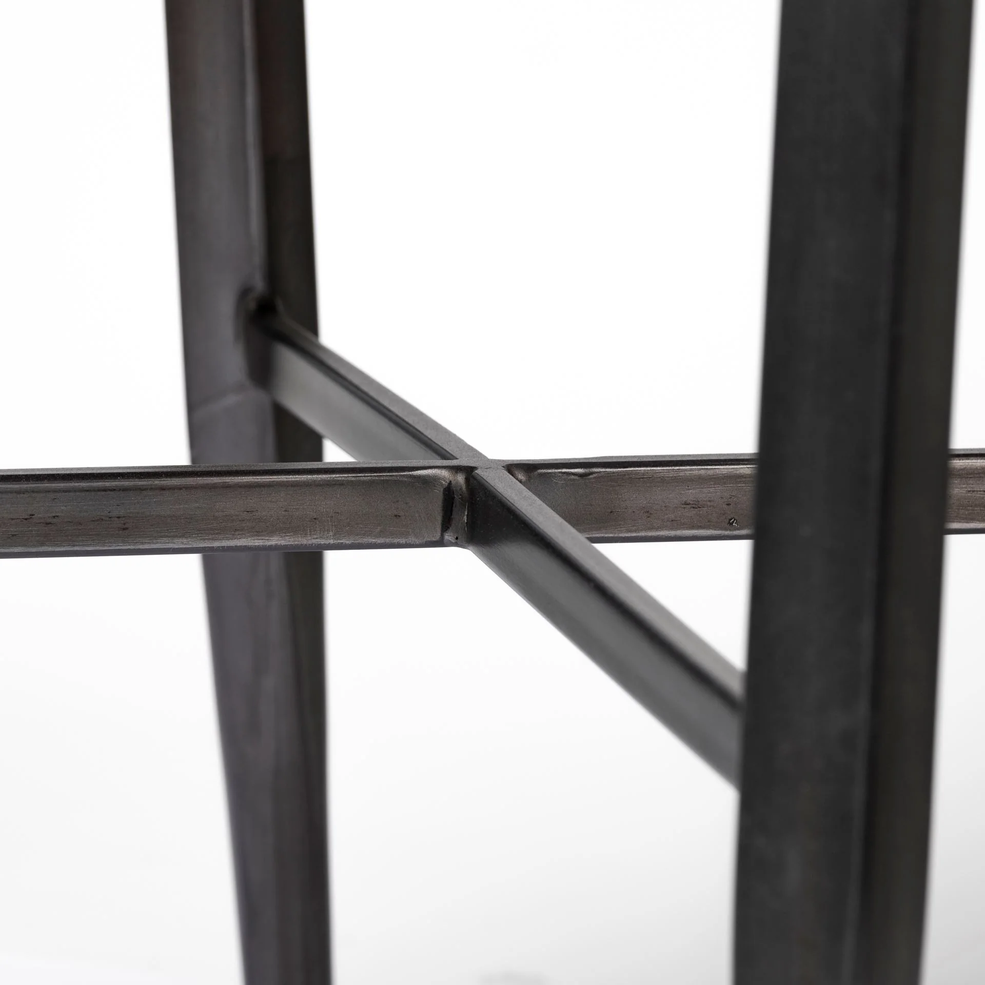 Black Leather Seat With Black Metal Frame Dining Chair By Homeroots - Image 9
