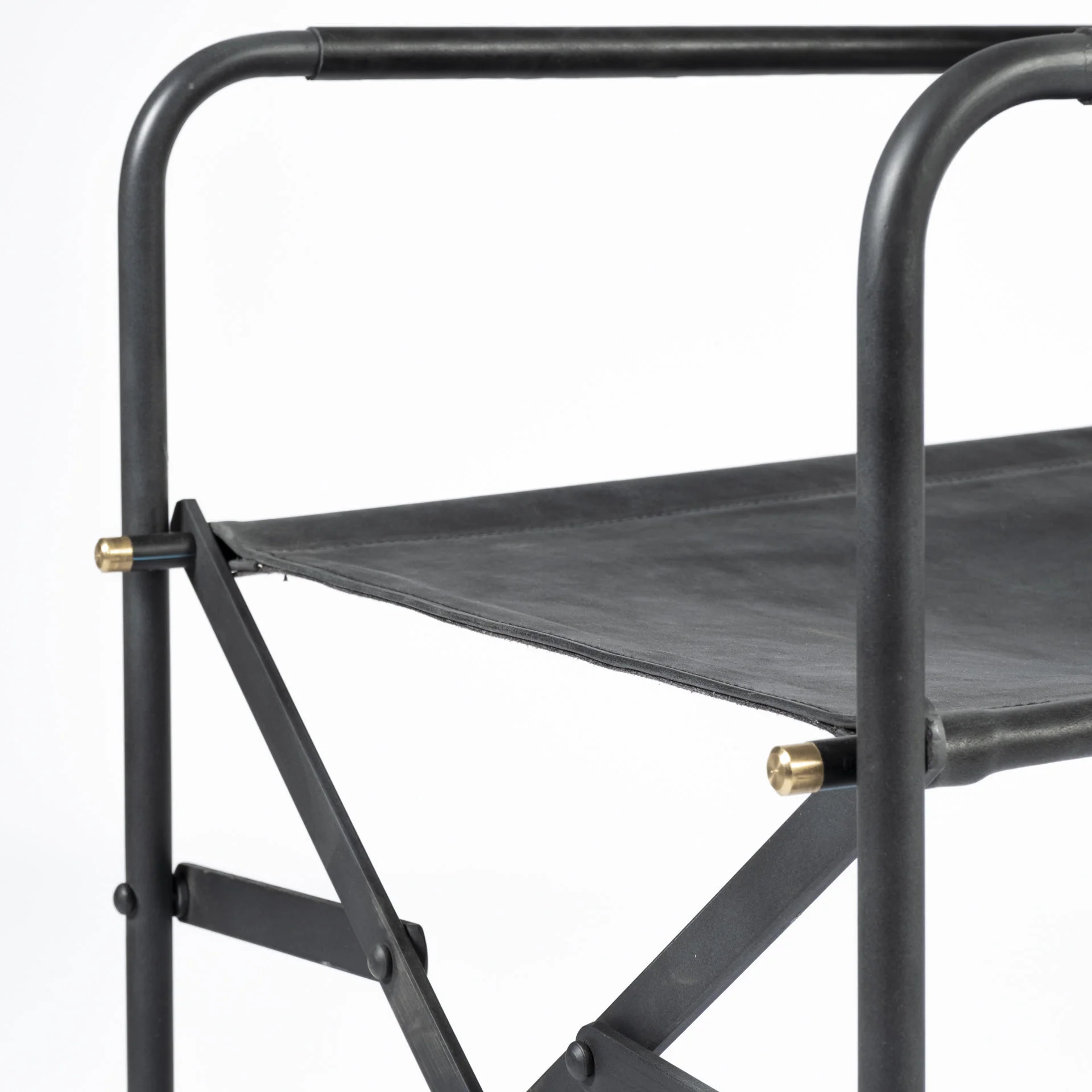 Black Leather With Black Iron Frame Dining Chair By Homeroots - Image 8