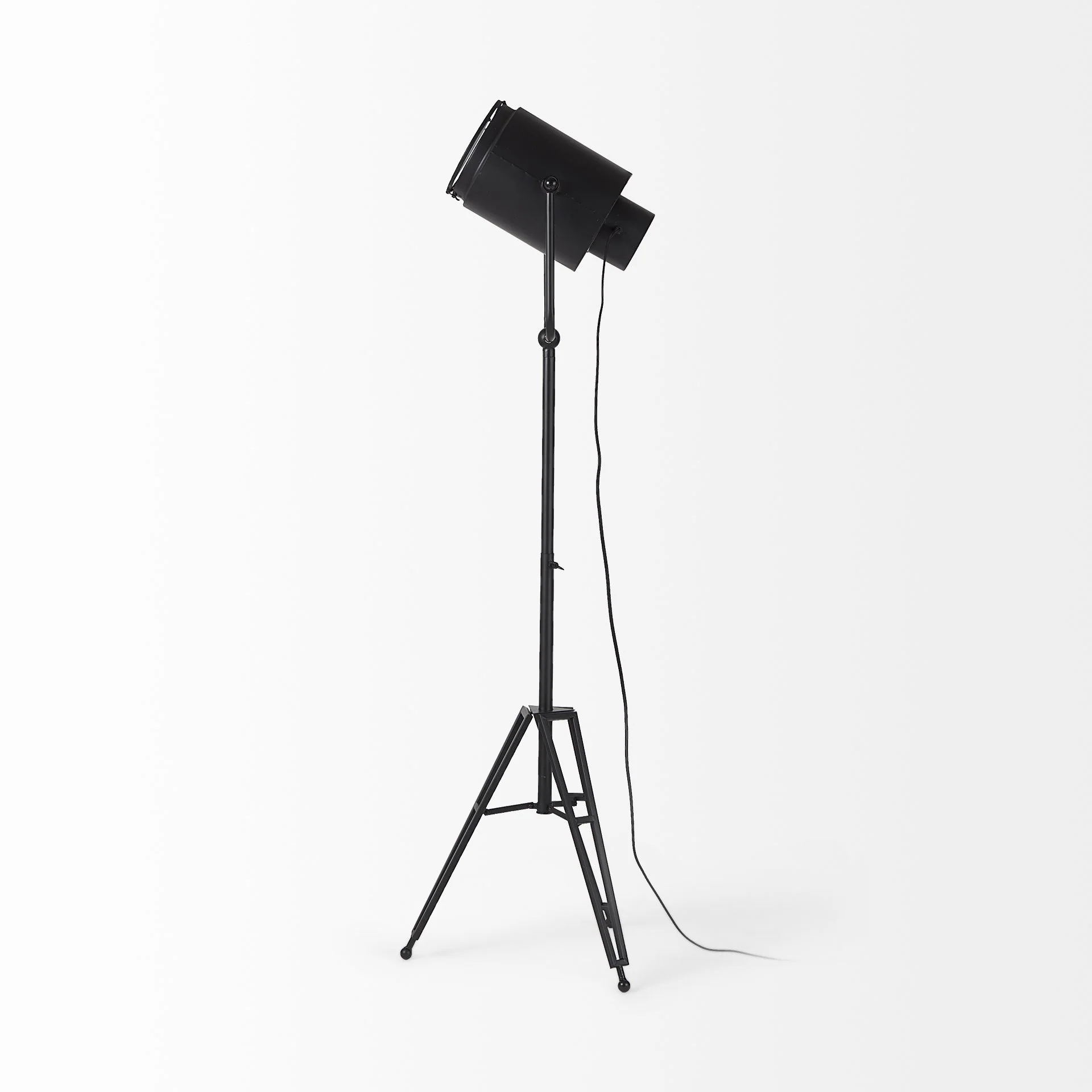Black LED Floor Lamp With Black Metal Shade By Homeroots - Image 5