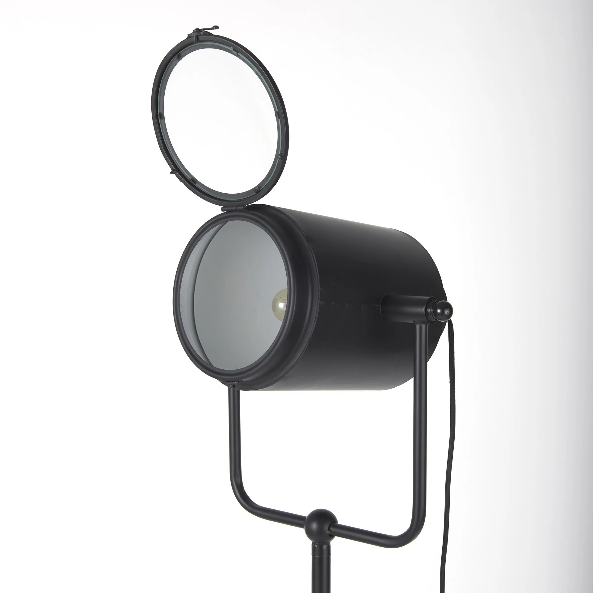 Black LED Floor Lamp With Black Metal Shade By Homeroots - Image 6