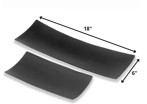 Black Long Trays Set Of 2 By Homeroots - Image 2
