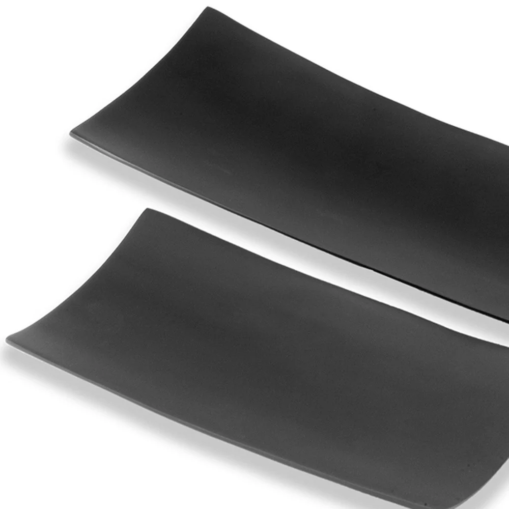 Black Long Trays Set Of 2 By Homeroots - Image 4