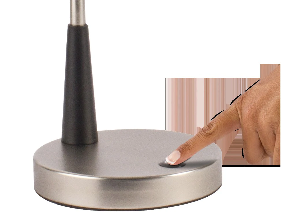 Black Matte and Silver LED Adjustable Desk Lamp By Homeroots - Image 3
