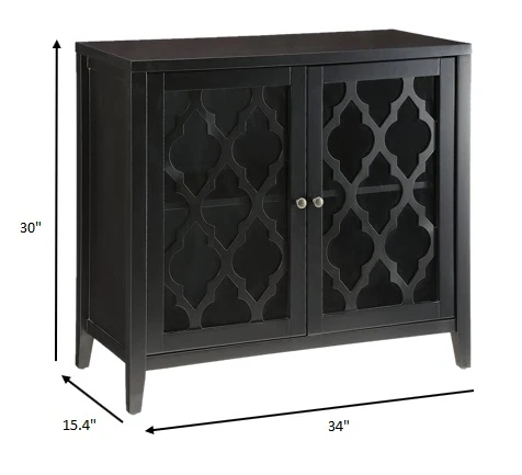Black Mdf Cabinet By Homeroots - Image 2