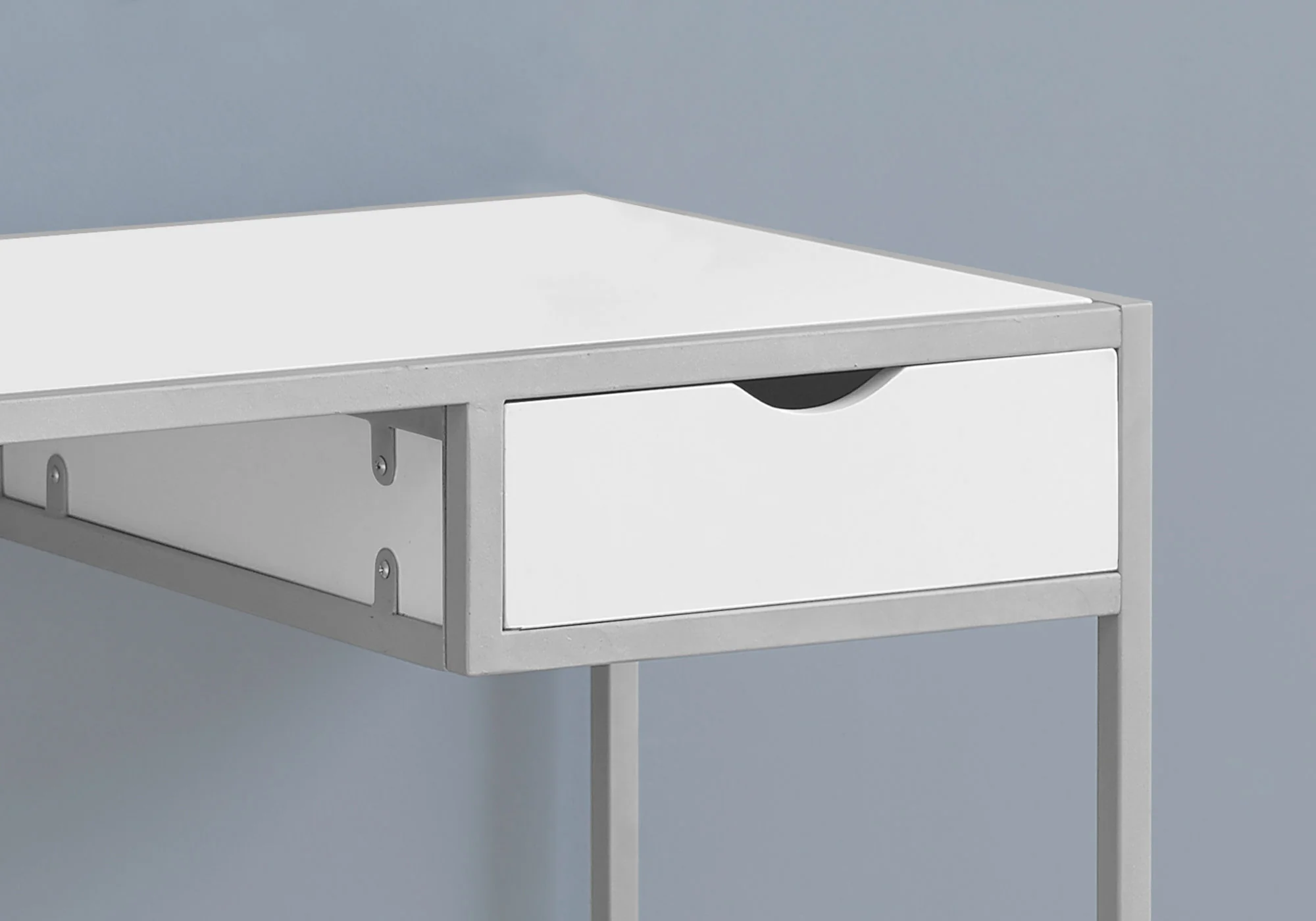 Black Mdf Metal Computer Desk By Homeroots - Image 10