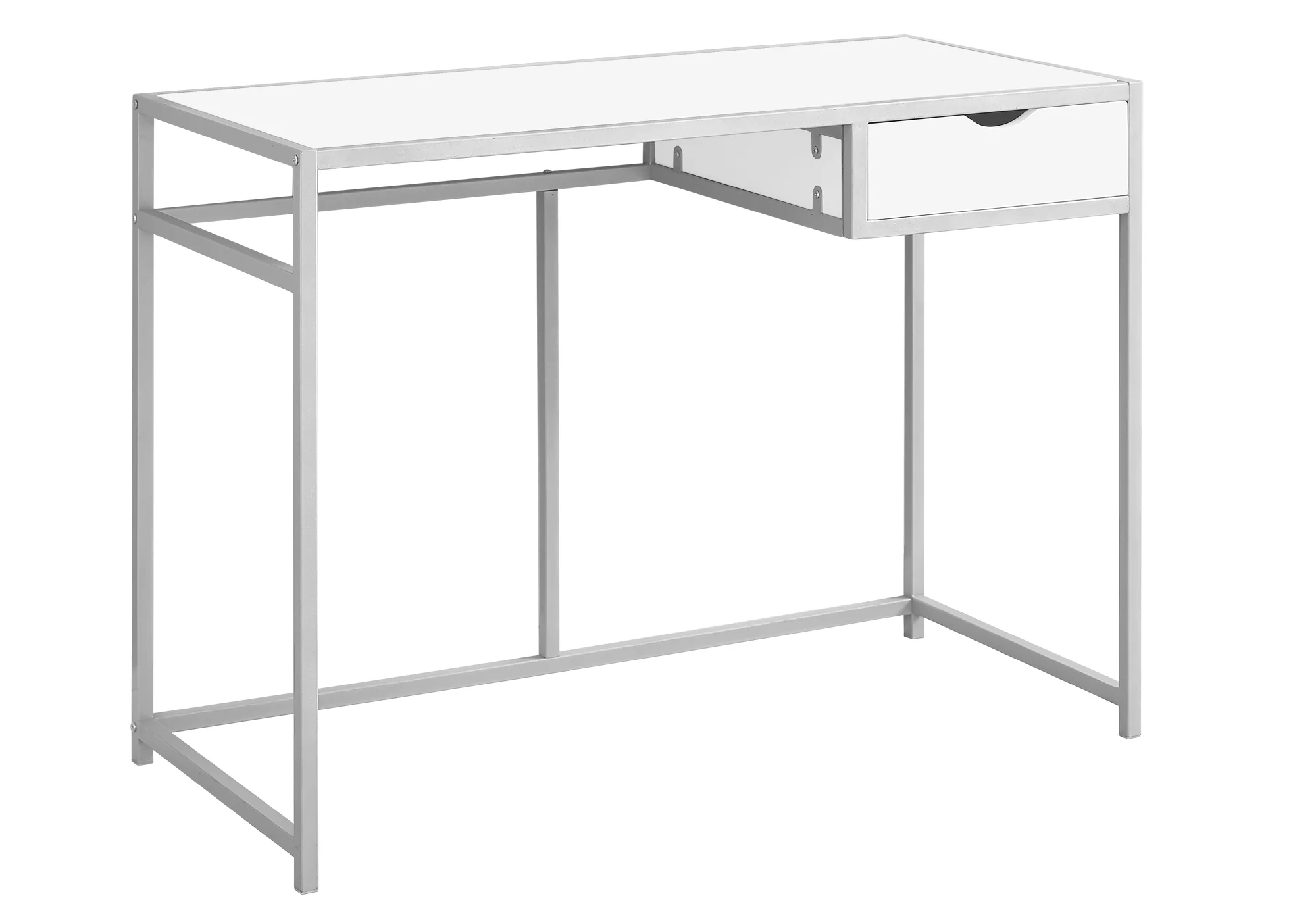 Black Mdf Metal Computer Desk By Homeroots - Image 9