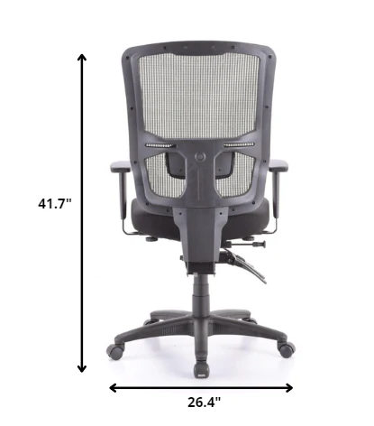 Black Mesh Fabric Chair By Homeroots - 372409 - Image 3