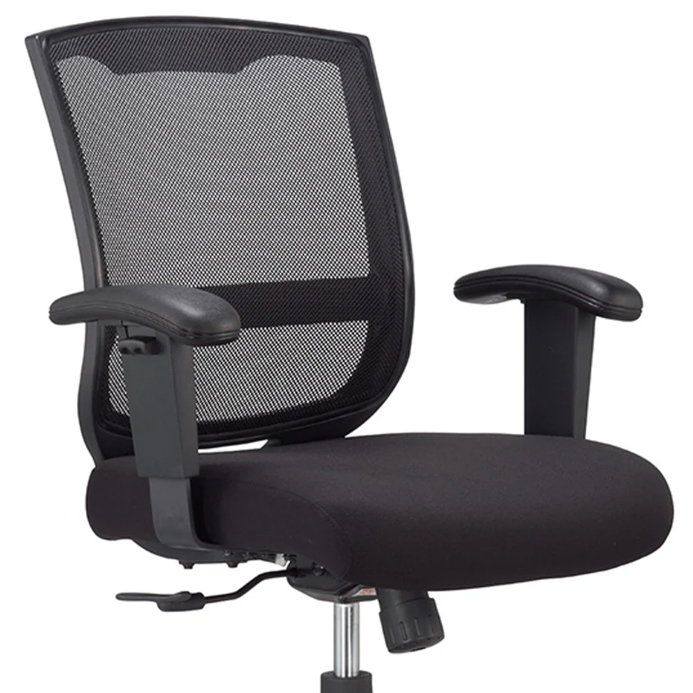 Black Mesh Fabric Chair By Homeroots - 372411 - Image 4