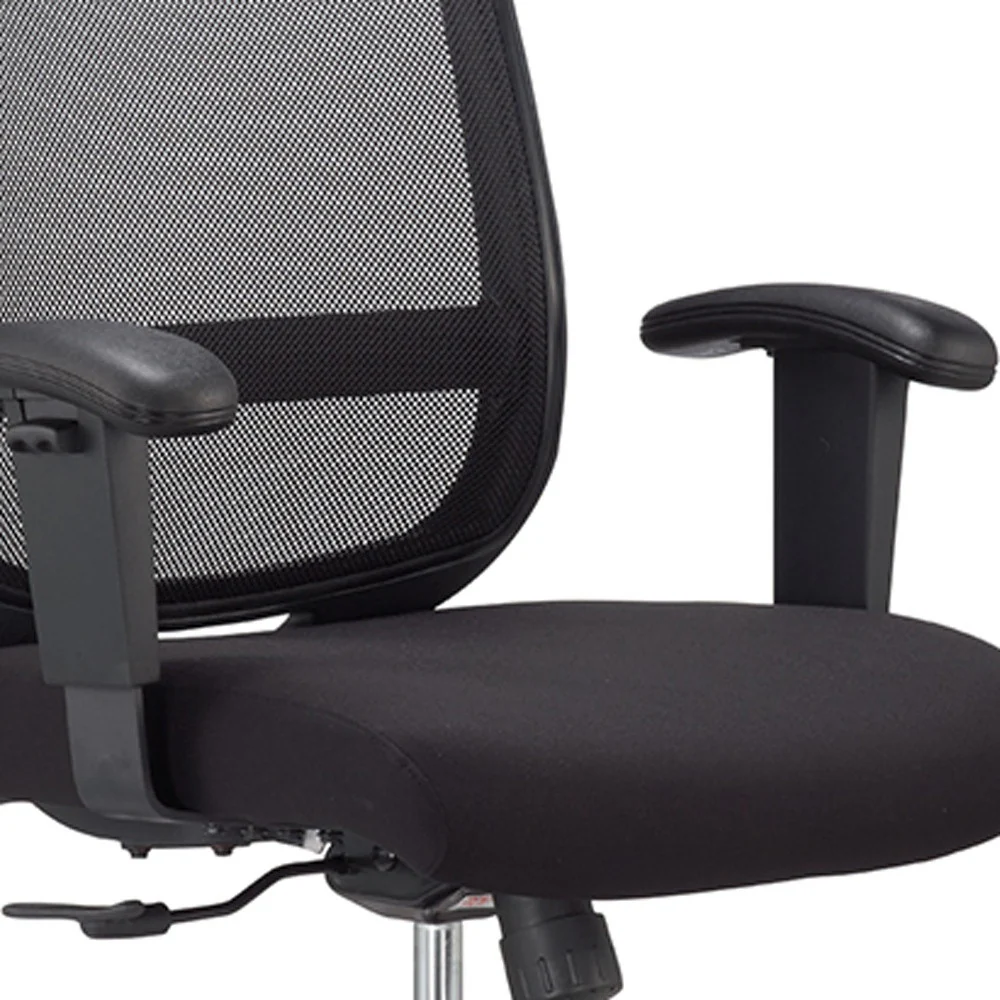 Black Mesh Fabric Chair By Homeroots - 372411 - Image 5