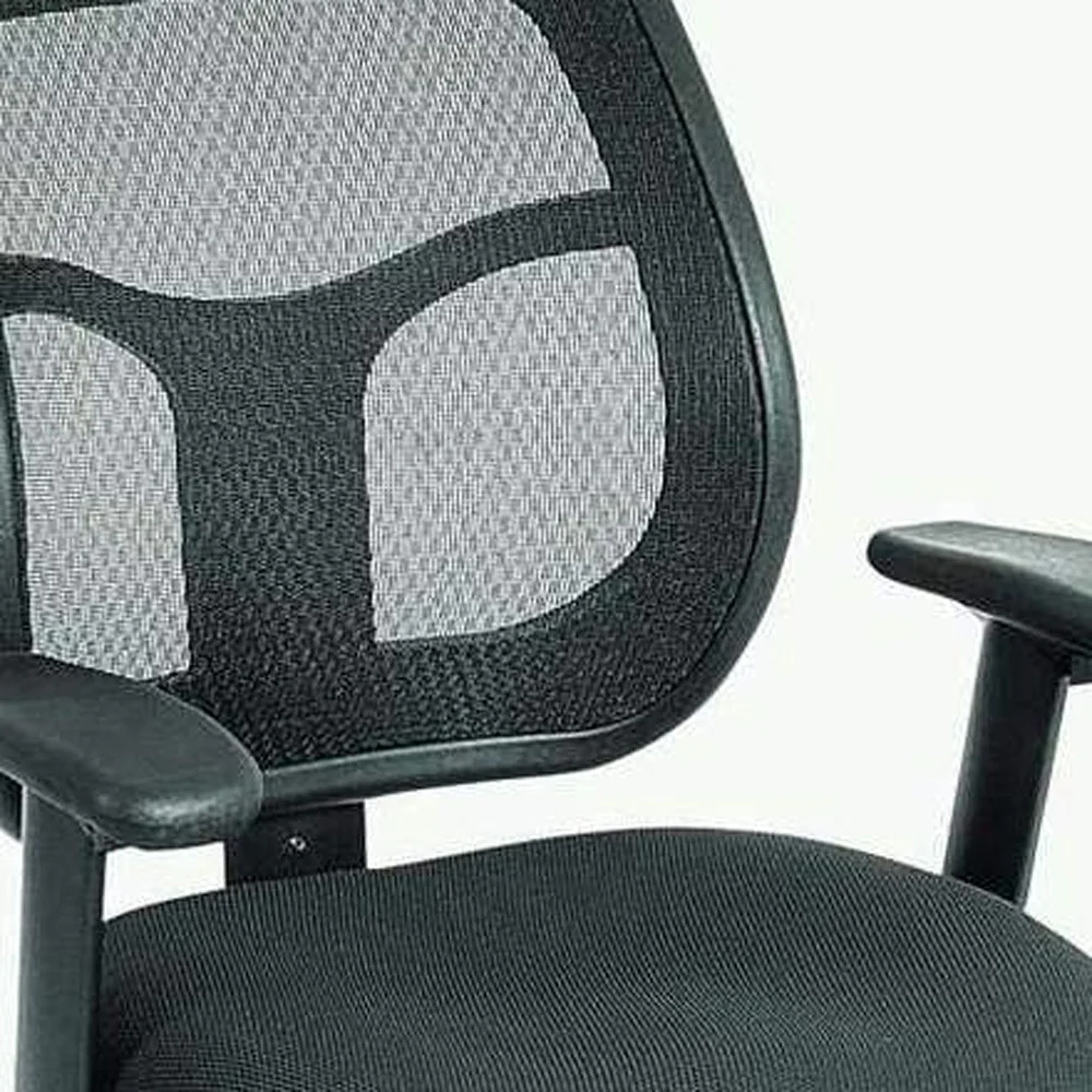 Black Mesh Fabric Chair By Homeroots - 372412 - Image 3