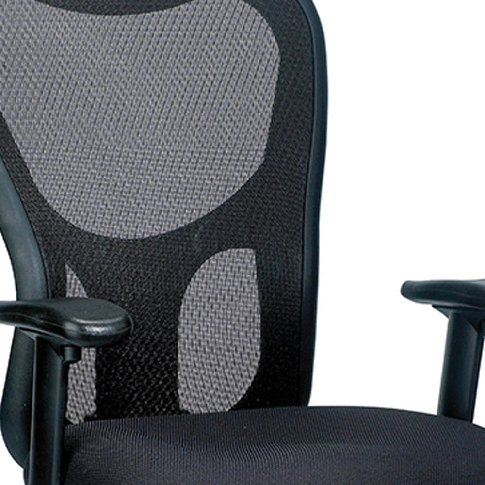 Black Mesh Fabric Chair By Homeroots - 372415 - Image 3