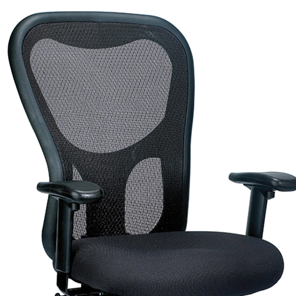 Black Mesh Fabric Chair By Homeroots - 372415 - Image 4