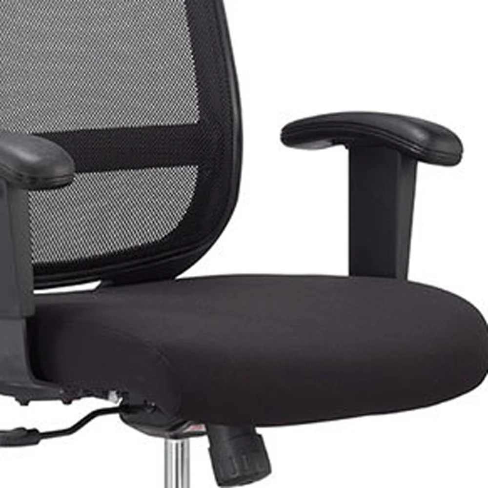 Black Mesh Fabric Chair By Homeroots - 372421 - Image 3