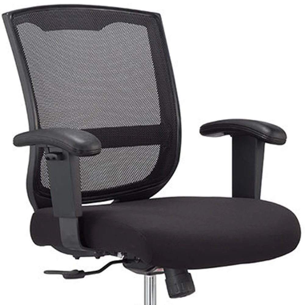 Black Mesh Fabric Chair By Homeroots - 372421 - Image 4