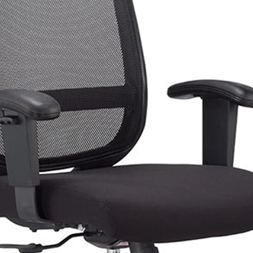 Black Mesh Fabric Chair By Homeroots - 372421 - Image 5