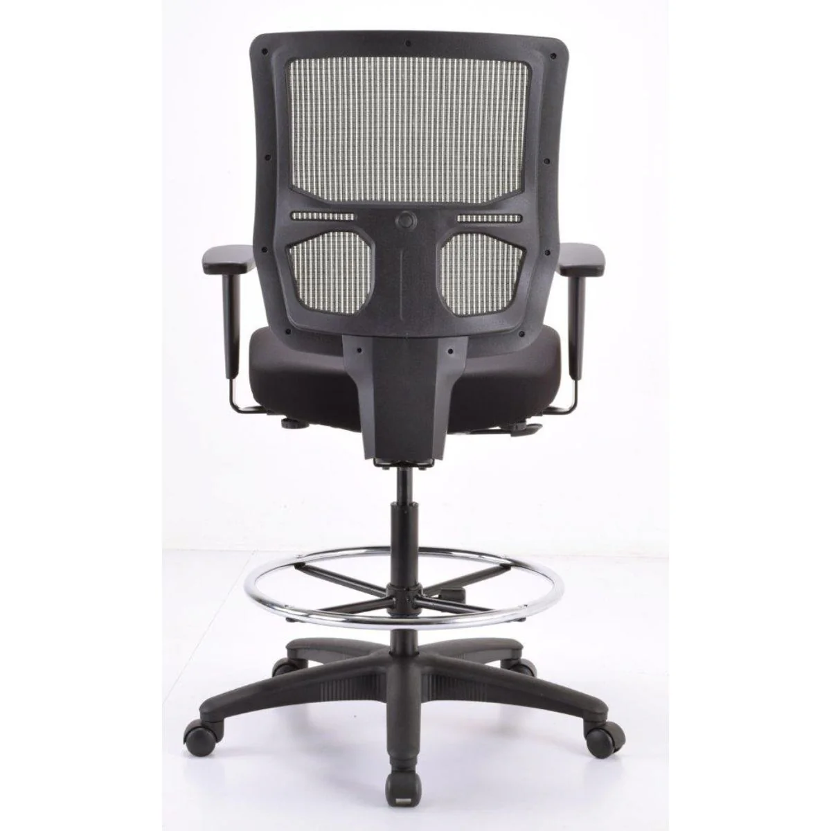 Black Mesh Fabric Etended Height Stool By Homeroots - Image 2