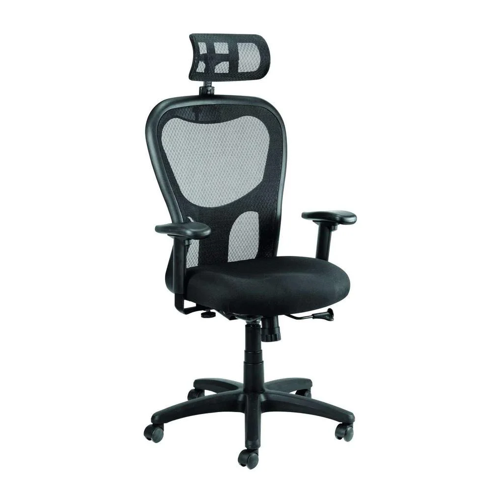 Black Mesh Fabric Rolling Office Desk Chair By Homeroots - Image 3