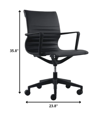 Black Mesh Fle Tilt Chair By Homeroots - Image 2