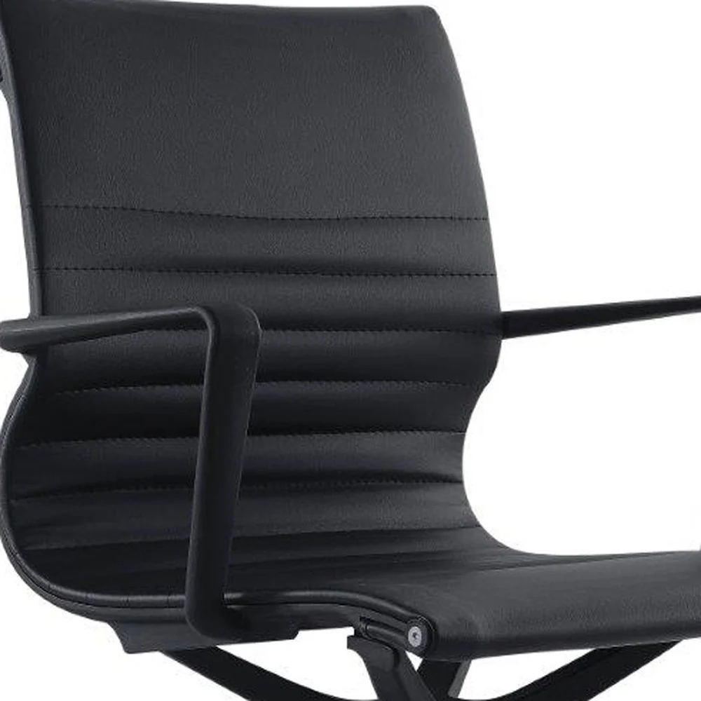 Black Mesh Fle Tilt Chair By Homeroots - Image 5