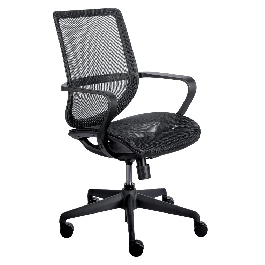Black Mesh Office Chair with Metal Frame By Homeroots - Image 3