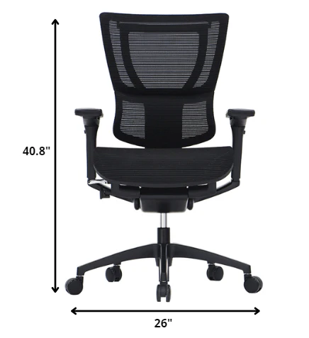 Black Mesh Tilt Tension Control Chair By Homeroots - Image 2
