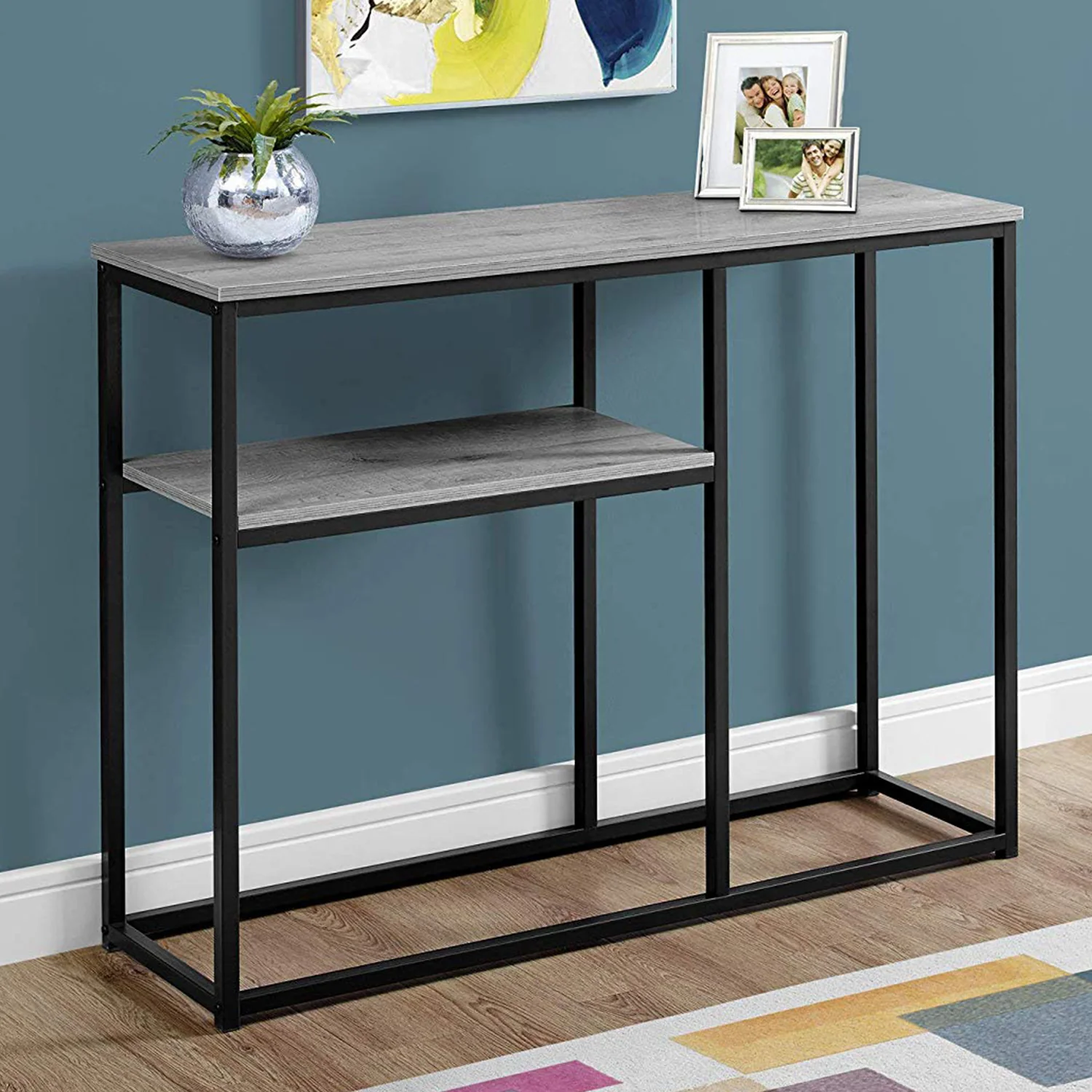 Black Metal Accent Table By Homeroots - 333247 - Image 5