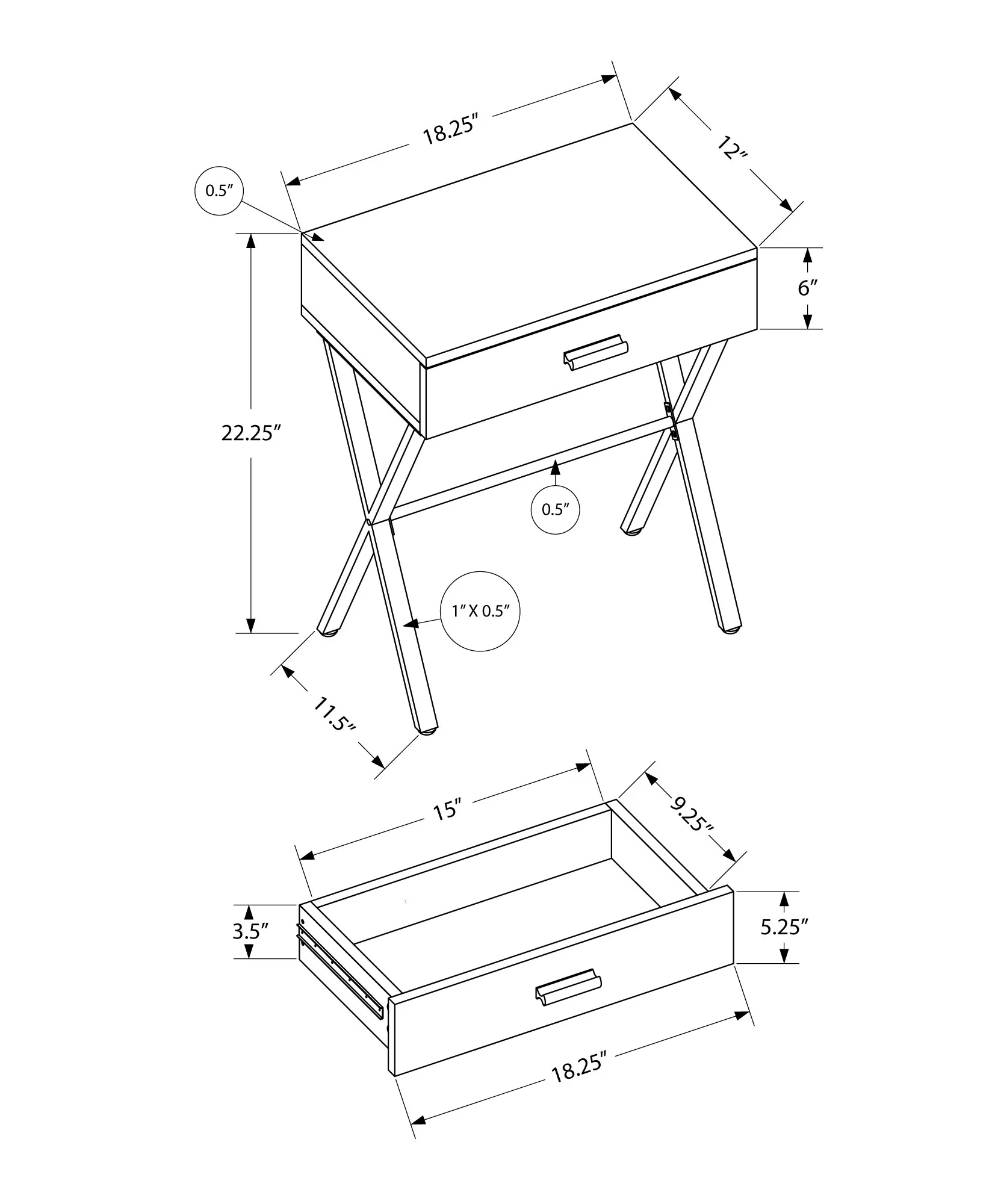 Black Metal Accent Table By Homeroots - 366066 - Image 5