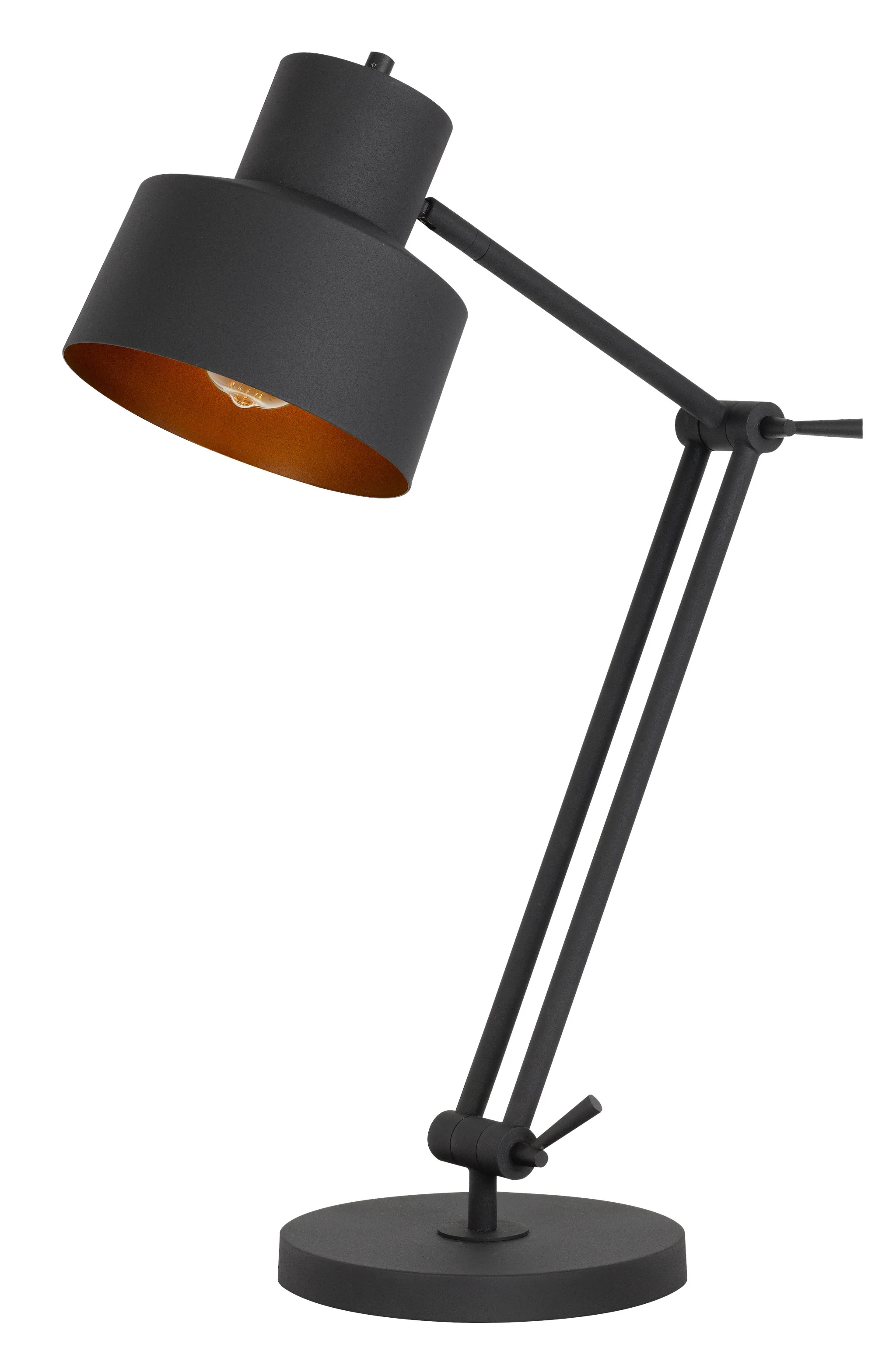 Black Metal Adjustable Desk Table Lamp By Homeroots - Image 4