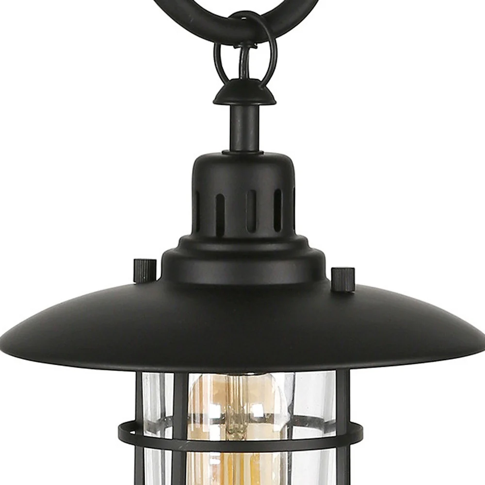 Black Metal Arched Table Lamp With Black Cage Shade By Homeroots - Image 6
