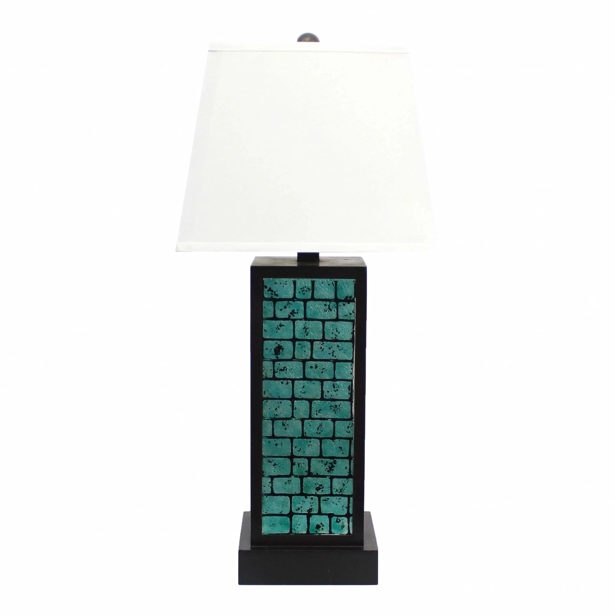 Black Metal Bedside Lamp With White Empire Shade By Homeroots - Image 3