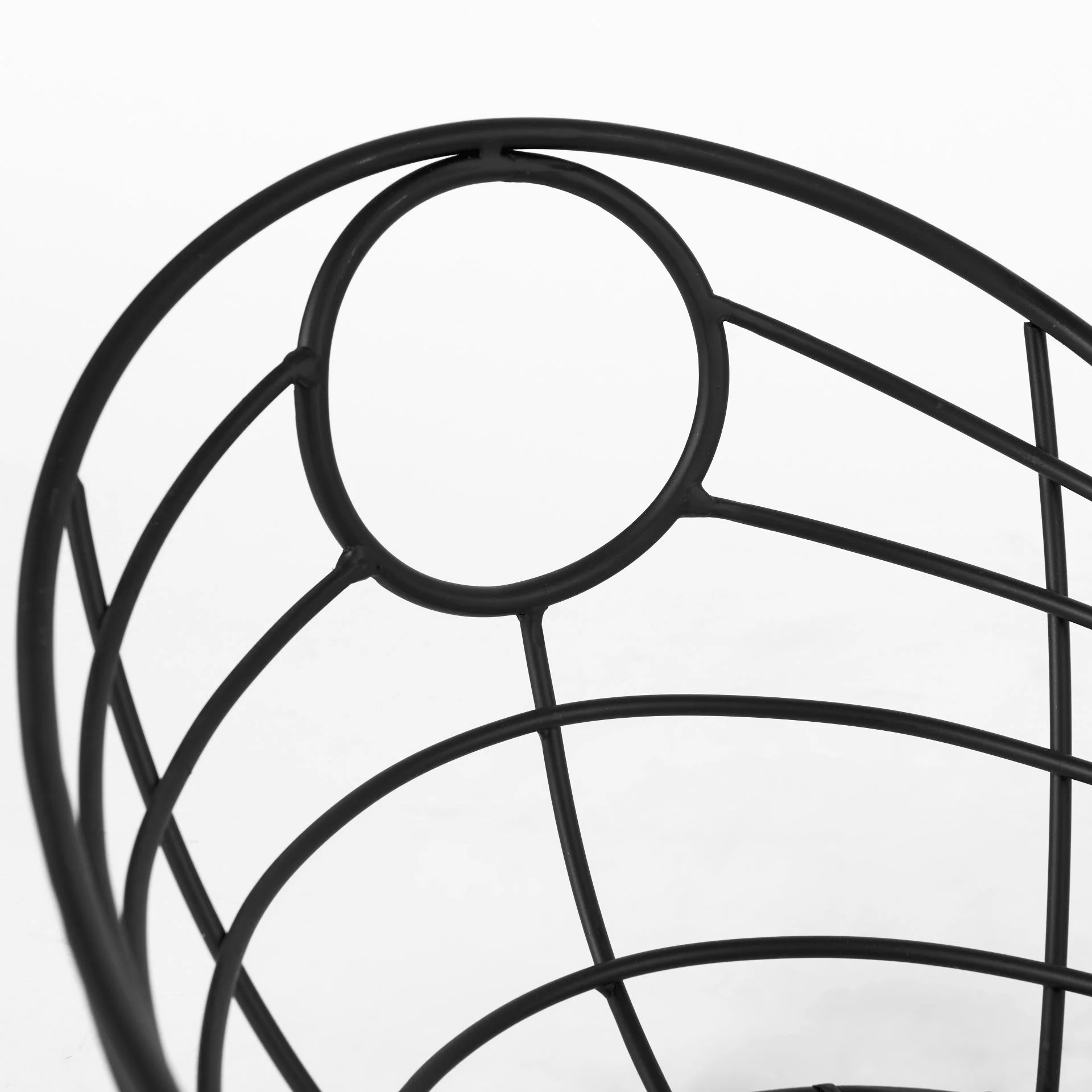 Black Metal Boat Shaped Basket By Homeroots - Image 5