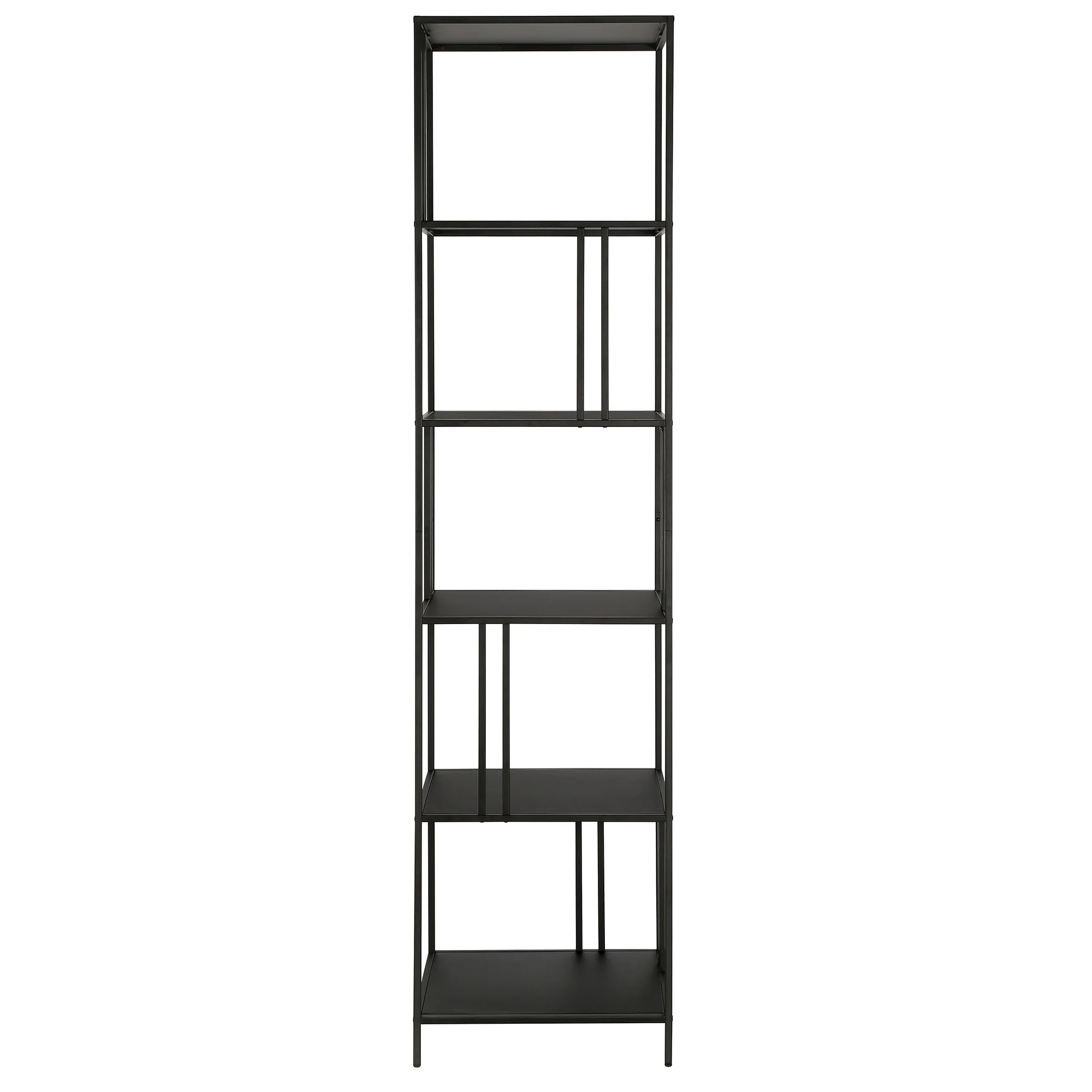 Black Metal Five Tier Etagere Bookcase By Homeroots - Image 5
