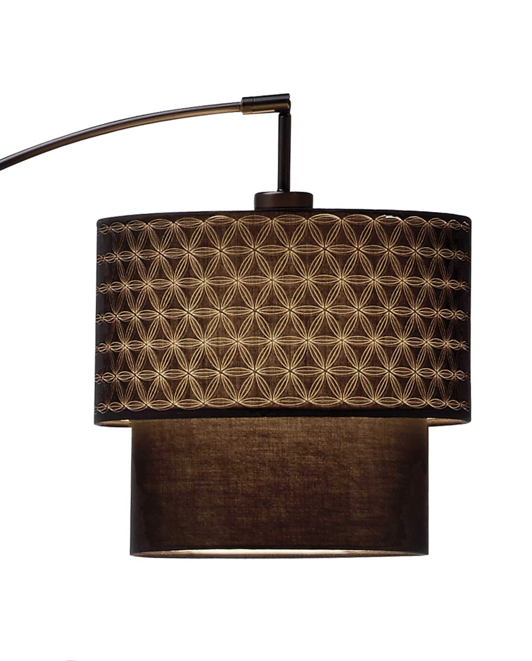 Black Metal Floor Lamp with Adjustable Arc - Image 2