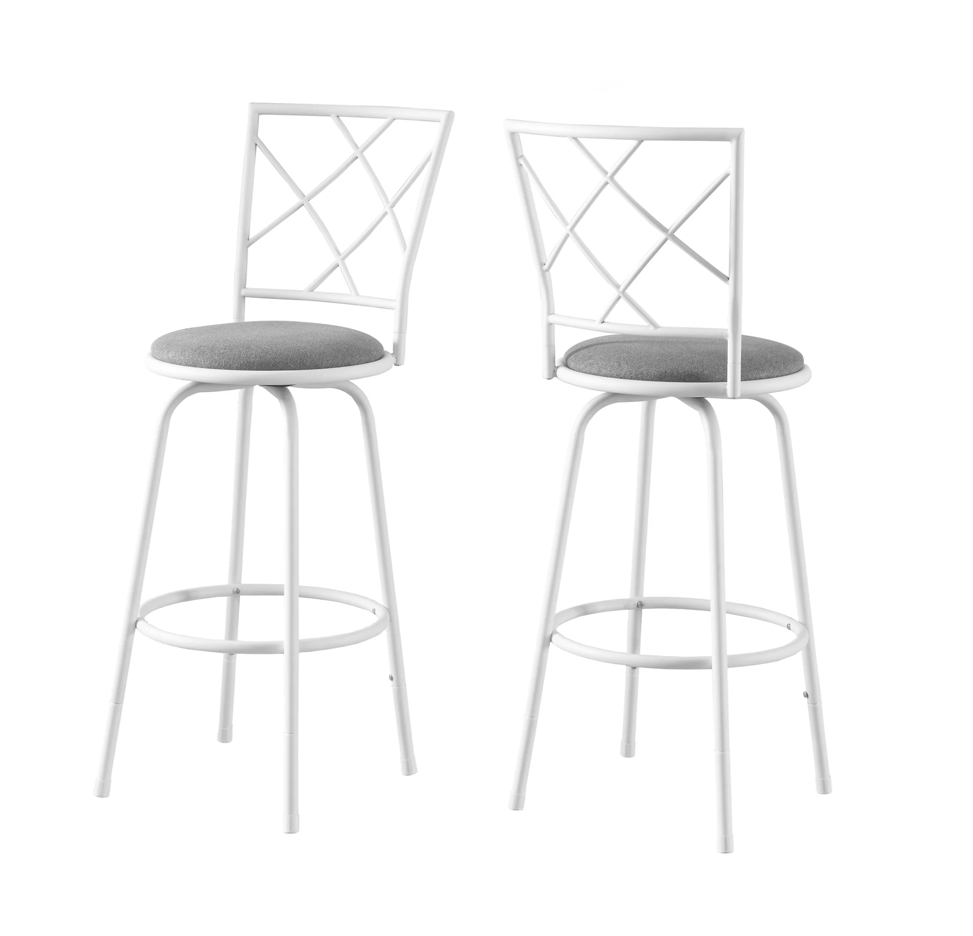 Black Metal Foam Leatherlook Barstool 2Pcs By Homeroots - Image 5