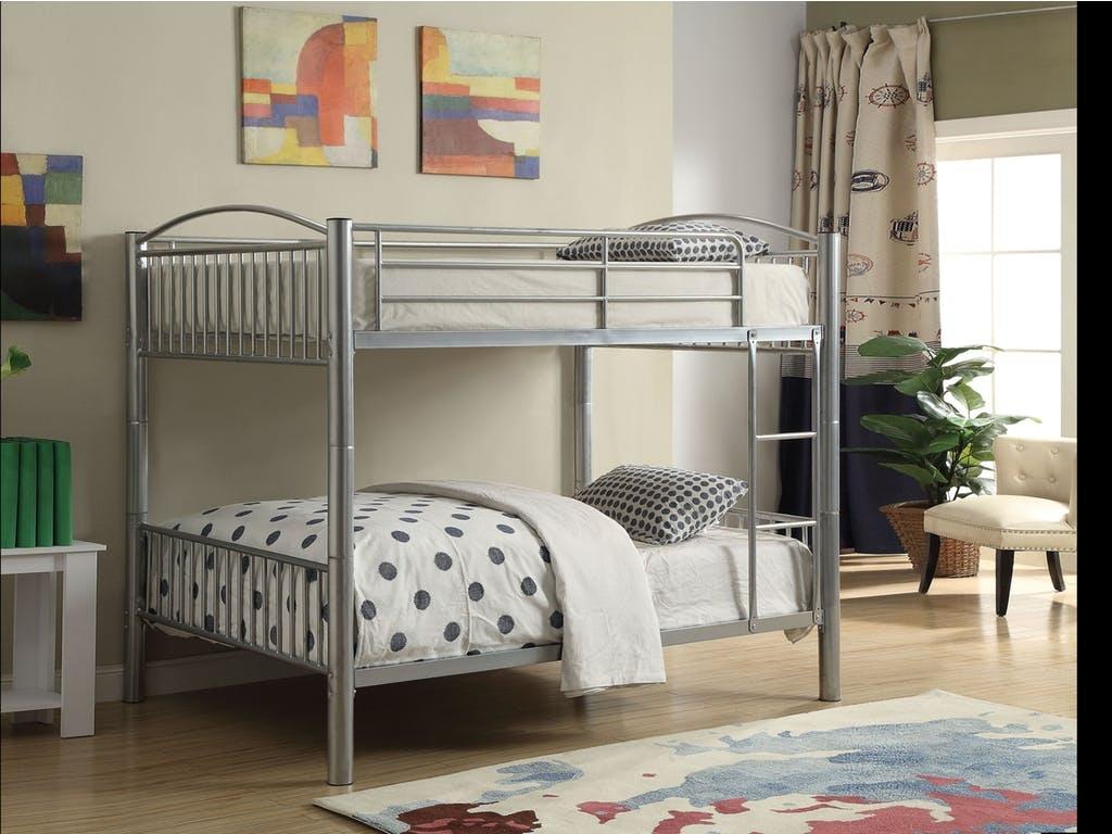 Black Metal Full Over Full Bunk Bed By Homeroots - Image 5