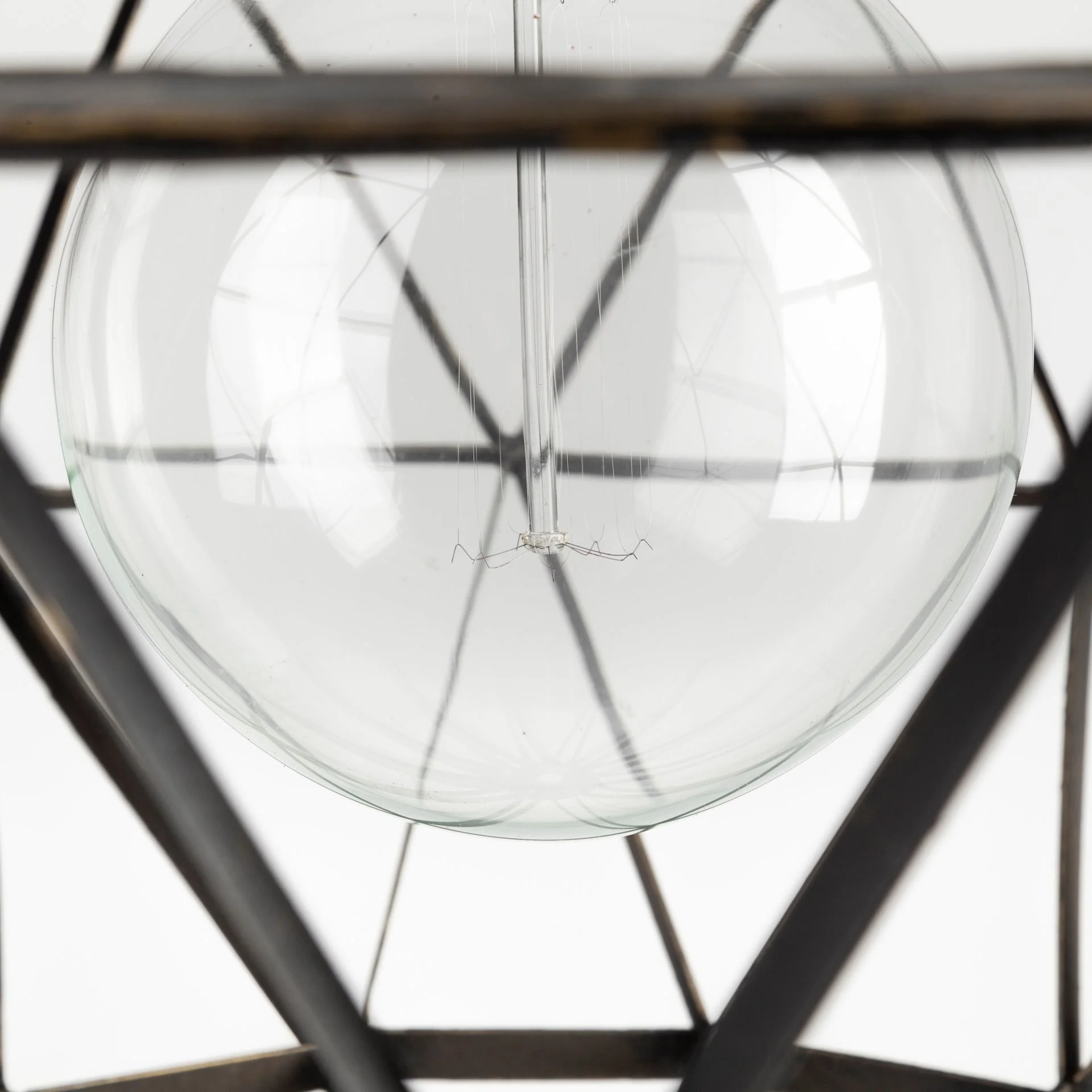 Black Metal Geometric Globe Hanging Light By Homeroots - Image 7