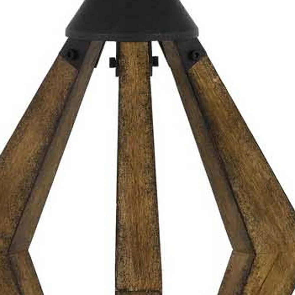 Black Metal Lantern Table Lamp With Gray Empire Shade By Homeroots - Image 2