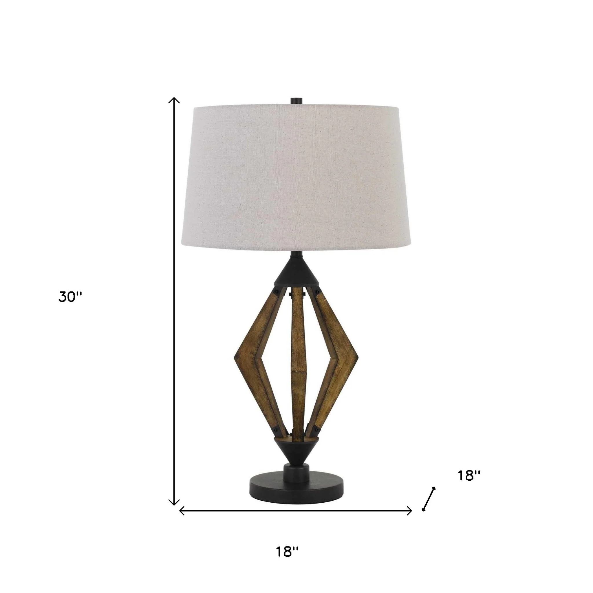 Black Metal Lantern Table Lamp With Gray Empire Shade By Homeroots - Image 4