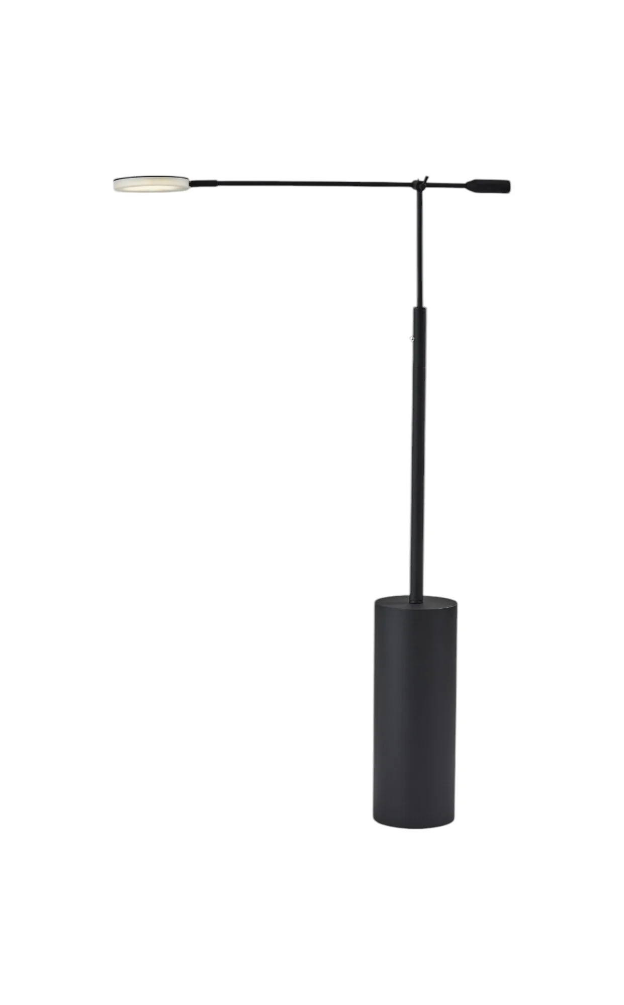 Black Metal LED Light Changing Swing Arm Floor Lamp By Homeroots - Image 2