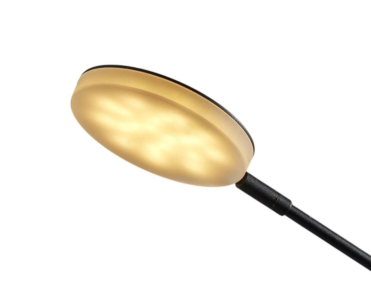 Black Metal LED Light Changing Swing Arm Floor Lamp By Homeroots - Image 5