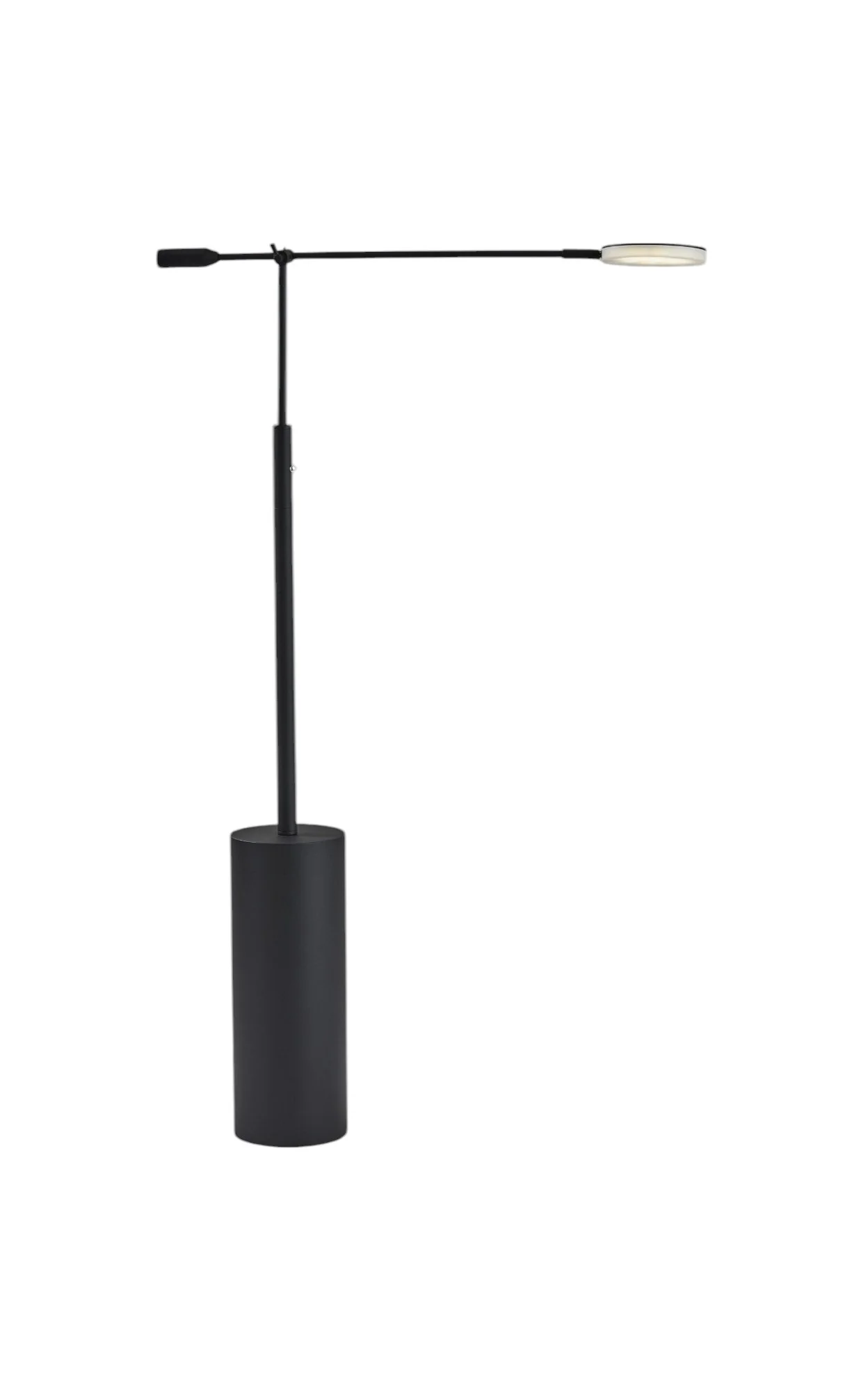 Black Metal LED Light Changing Swing Arm Floor Lamp By Homeroots - Image 6