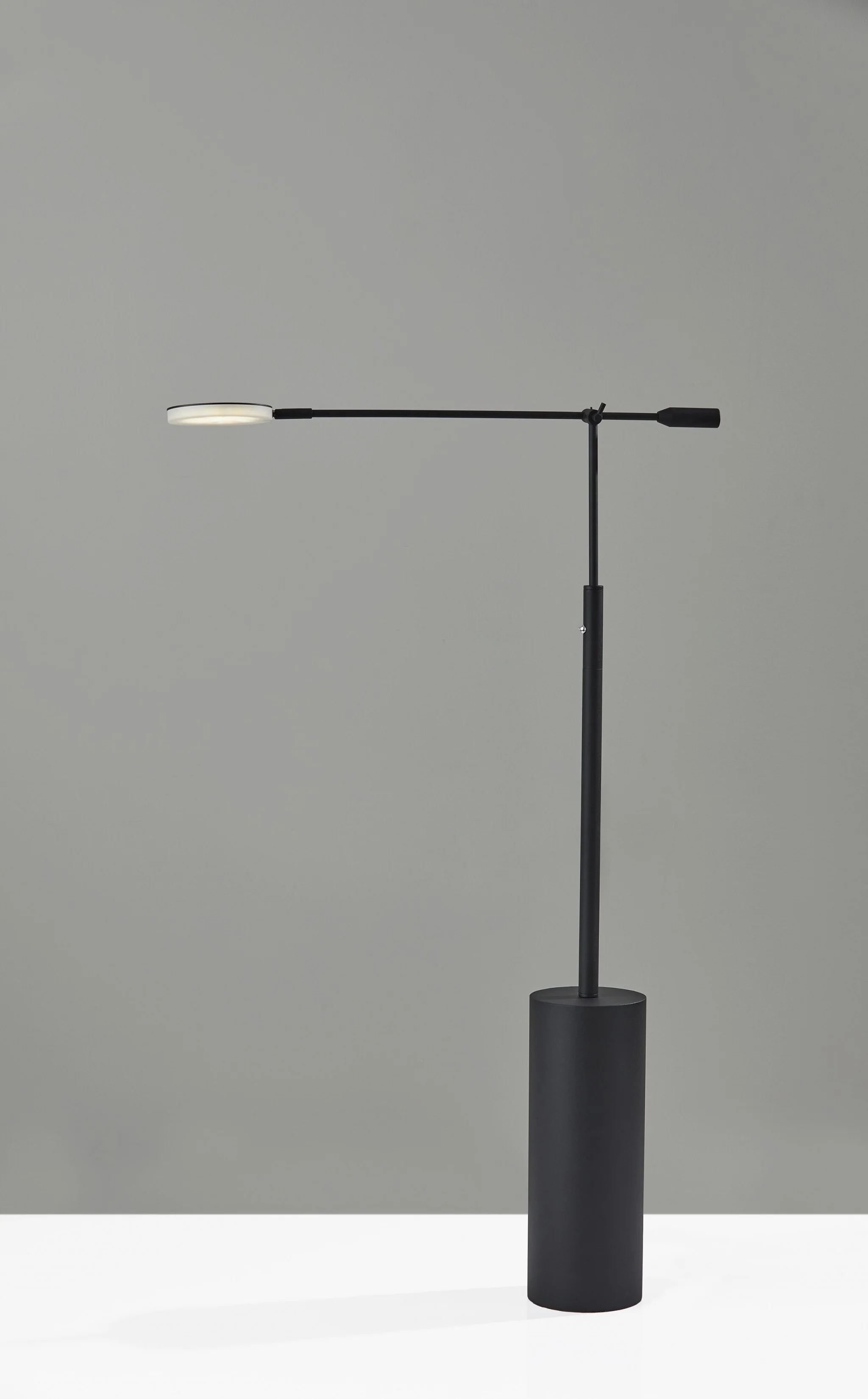 Black Metal LED Light Changing Swing Arm Floor Lamp By Homeroots - Image 7