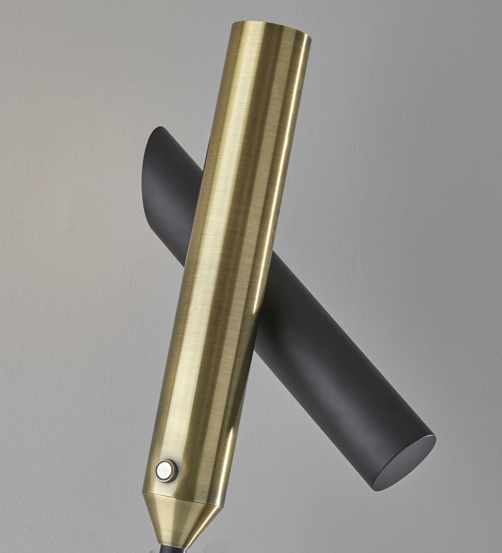 Black Metal LED Torchiere By Homeroots - Image 2